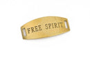 5 FREE SPIRIT Bracelet Connector Links, gold brass bar charms, curved bracelet charms, 45x20mm, chg0605
