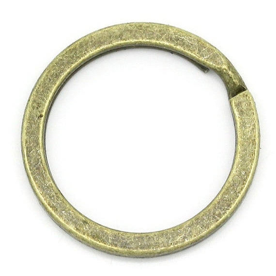 5 Large Bronze Tone Double Loops Split Rings Open Jump Rings 25mm key ring  fin0341