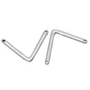 10 V-SHAPED Chevron Metal Bar Connectors, Antique Silver Tone, 1-3/16" across chs2227