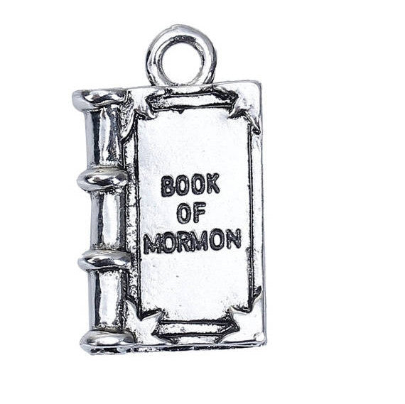 5 BOOK Of MORMON Charms, Lds Charms, Antique Silver Metal Charm Pendants, 27x16mm, chs2723