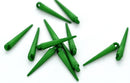 12 Green Acrylic Spikes for Hoop Earrings . Extra Small . 21mm . cha0062