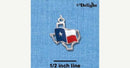 Silver Plated TEXAS FLAG, Charm Pendant  che0382