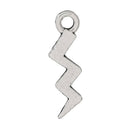 15 Silver Tone LIGHTNING BOLT Charm Pendants chs1175