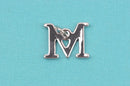 4 MU Letter M Silver Plated Charms, Greek Letter . Sorority Sister .  Silver Plated Pendant, 3/4" tall includes jump ring, chs2211