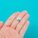 10 Silver Tone Metal Baseball / Softball Charm Pendants 18x14.5mm chs0114