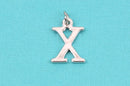 4 CHI Letter X Silver Plated Charms, Greek Letter . Sorority Sister .  Silver Plated Pendant, 3/4" tall includes jump ring, chs2214
