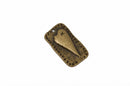 10 MENDED HEART Charm Pendants, bronze metal, broken heart charms, rustic mending heart, 27x15mm, chb0440