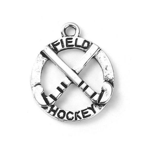 10 FIELD HOCKEY Charms, Hockey Sticks, 19mm, chs2941