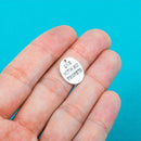 10 Pewter LIVE WITH no Regrets Stamped Disc Charm Pendants 15x13mm  chs0227