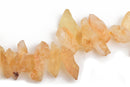 Citrine Gemstone rough nugget beads, top drilled, full strand, 20mm to 44mm long, gct0014