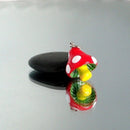 3D Red, Yellow, White Handpainted Cartoon MUSHROOM Resin Charm  cha0099
