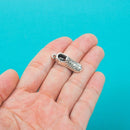 5 Silver Lace-Up TENNIS SHOE Charm Pendants .  chs0102