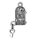 10 HOME SWEET Home Door Charms, Silver Tone Pewter Pendants, key lock charms, new home, movable charm, dangle charm, chs2082