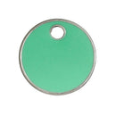 5 MINT GREEN Enamel Dot Charms, Silver  Round Circle Sequin Charms, double sided, 16mm (5/8") che0521