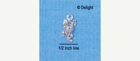 Small HORNED FROG Toad Mascot Silver Plated Charm   chs1240