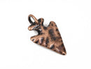 5 ARROWHEAD Charm Pendants, hammered copper metal, reversible arrow head, 26x15mm, chc0048