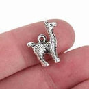 10 Silver LLAMA Charms, Alpaca Charms, Animal Charms, 18x15mm, chs2979