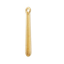 10 Gold Plated BAR Charm Pendants, simple accent, minimalist long charm, column charm, drop charm unique design, 30x5mm, chg0575