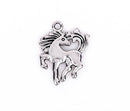 6 FANCY PONY Silver Pewter Charm Pendants chs1074