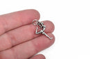 2 Stainless Steel GYMNAST YOGA Stretch Charm Pendants, gymnastics sports charm, 26x14mm chs2812