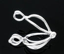 5 Silver Plated Filigree Cage Pendants, Movable Cage Charms, Bead Cage, teardrop shape, fits up to 10mm round beads, chs2402