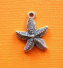 12 STARFISH silver charms 22mm x 19mm chs0699