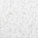 Size 15/0 Miyuki Delica Seed Beads, Opaque White Chalk, Color DBS0200, 7 grams, bsd0041