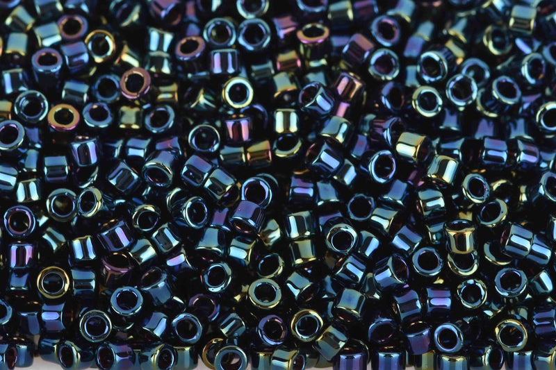 Size 11/0 Miyuki Delica Seed Beads, Blue Iris, Color DB002, 7.2 grams, bsd0054