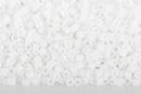 Size 11/0 Miyuki Delica Seed Beads, Opaque Chalk White, Color DB200, 7.2 grams, bsd0056