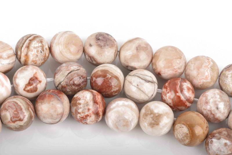 6mm LAGUNA LACE AGATE Round Beads, Smooth Gemstone, full strand, 63 beads per strand, gja0186