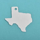 10 ALUMINUM TEXAS State Stamping Blanks, Shape of State, Design Metal Stamping Blanks, 36x36mm, 20 gauge, msb0404