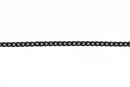 1 yard (3 feet) Bulk BLACK CURB Link Chain, tassel chain, flat curb links are 3.5x2mm, fch0574