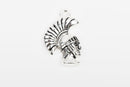 TROJAN HEAD Charm Pendant, Spartan Charm, Silver Plated Charm, 22x15mm, chs2831