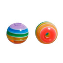 8mm Round RAINBOW STRIPE Striped Beads, acrylic bubblegum beads, 1000 beads, bac0340b