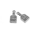 5 Silver WHISKEY Charms, silver oxidized metal charms, 19x9mm, 3/4" long chs3002