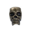 30 Bronze Metal SKULL Beads, Large Hole, drilled top to bottom, great for leather cord, 12mm, bme0409b