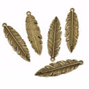 bronze feather charms