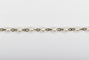 1 yard Ivory Off White Pearl Rosary Chain, bronze, 6mm round glass pearl beads, fch0416a