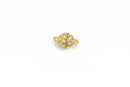 12mm Gold Magnetic Rhinestone Ball Clasp with Pave' RHINESTONES, 2 sets, fcl0233