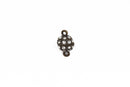10mm Bronze Magnetic Rhinestone Ball Clasp with Pave' RHINESTONES, 2 sets, fcl0246