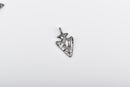 5 ARROWHEAD Charm Pendants, hammered gunmetal metal, reversible arrow head, 26x15mm, cho0207