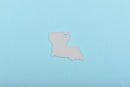 10 ALUMINUM LOUISIANA State Stamping Blanks, Shape of State, Design Metal Stamping Blanks, 32x27mm, 20 gauge, msb0425