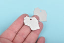 10 ALUMINUM WISCONSIN State Stamping Blanks, Shape of State, Design Metal Stamping Blanks, 31x27mm, 20 gauge, msb0422