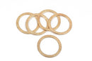 5 Light Gold Affirmation Rings, Stamped Circle Washer Connector Links, "Trust Love Dream Hope" 35mm, chg0609