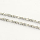1 yard STAINLESS STEEL CURB Link Chain, fine chain, thin chain, soldered links are 1.8mm x 1.2mm  fch0330