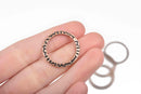 20 Copper Hammered Rings, Circle Washer Connector Links, Hammered Metal Charms, 25mm, chs2874