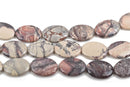 35x25mm Porcelain Jasper Oval Beads, gemstone beads, full strand, 11 beads, gja0158