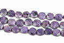 15mm Purple RUSSIAN CHAROITE Square Beads, faceted square natural gemstone beads, full strand, 23 beads, gms0060