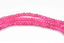 4mm HOT PINK Gemstone Beads, Rondelle Faceted, full strand, about 135 beads, gjd0200