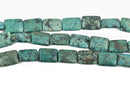 20x15mm AFRICAN TURQUOISE Rectangle Beads, Gemstone Beads, green and black, full strand, 20 beads, gms0047